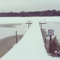 Scenic view of snow covered landscape