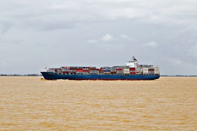 Cargo vessel on the amazon river