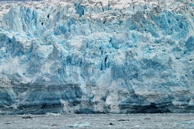 View of frozen sea from waves