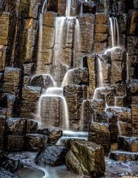 Water splashing on rocks