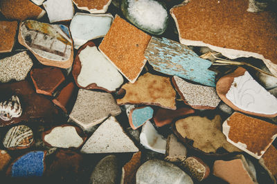 Full frame shot of stones