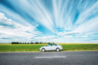 Car on road