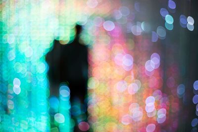 Defocused image of illuminated lights