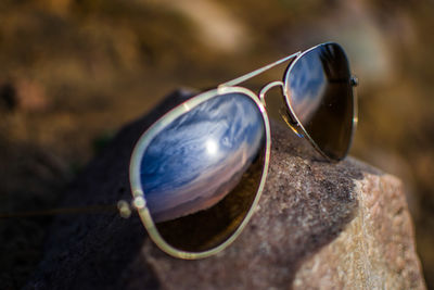 Close-up of sunglasses