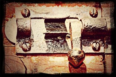 Close-up of old wooden wall