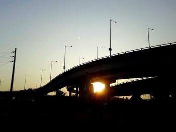 View of bridge at sunset