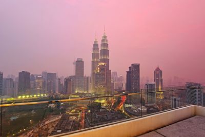 Kuala lumpur cityscape sunset