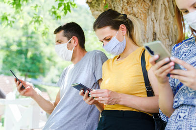 Young man using mobile phone