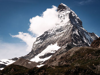 Mighty matterhorn mountain moody summer scenery