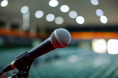 Close-up of lighting equipment