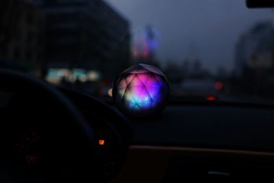 Close-up of illuminated lamp