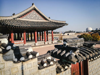 Exterior of building against clear sky