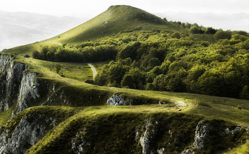 Scenic view of mountain against sky