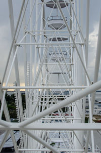 Low angle view of ferris wheel against sky