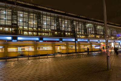 Illuminated city at night