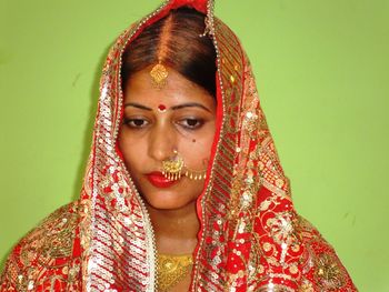 Portrait of beautiful young woman