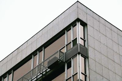 Low angle view of building against clear sky