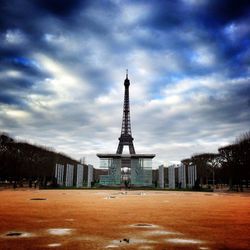 Building against cloudy sky