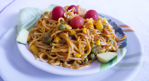 Close-up of food in plate