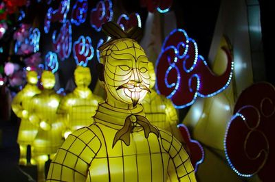 Close up of multi colored decorations