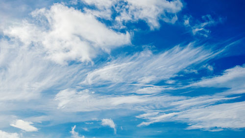 Low angle view of clouds in sky