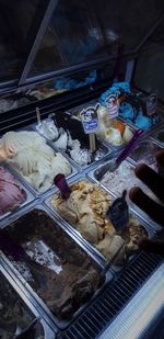 High angle view of food for sale at market