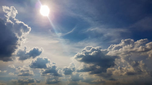 Low angle view of clouds in sky