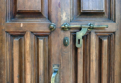 Close-up of closed door