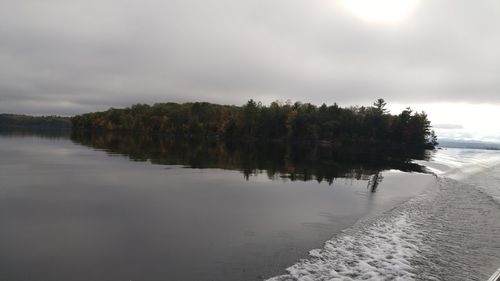 Scenic view of river against sky