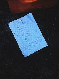 High angle view of road