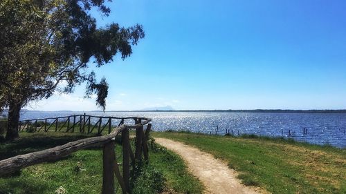 Scenic view of landscape against clear sky