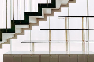 Close-up of wooden wall and stair