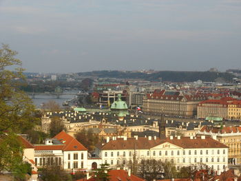 High angle shot of townscape