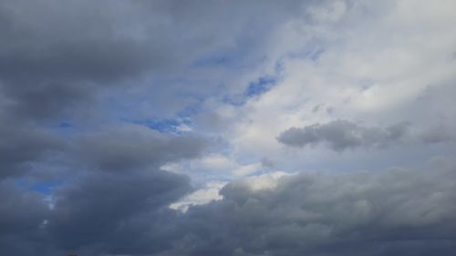 Low angle view of clouds in sky