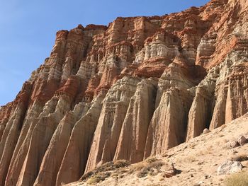 Low angle view of rock formation