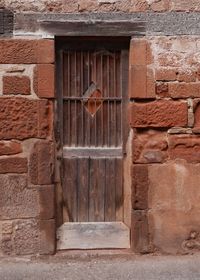 Exterior of house with closed door