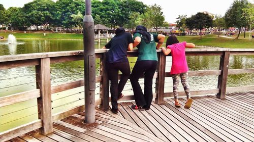 Silhouette of woman in swimming pool