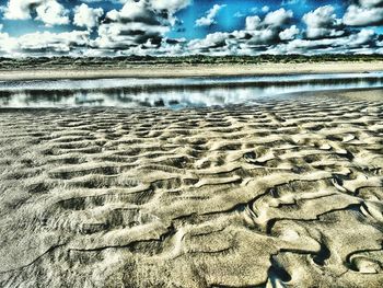 Scenic view of sand dunes