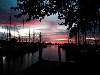 Scenic view of sea against sky at sunset