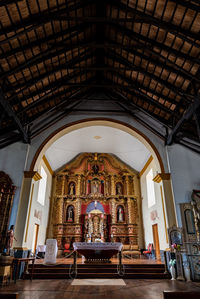 Low angle view of statue in building