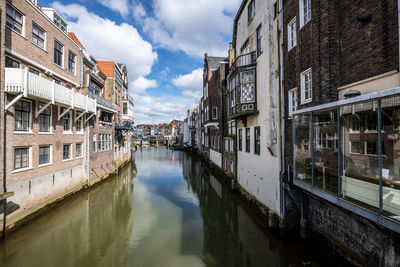 Canal amidst buildings in city