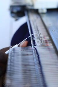 Low section of woman standing outdoors