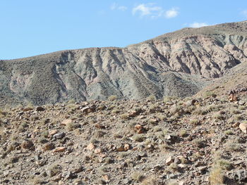 Scenic view of rocky mountains against sky