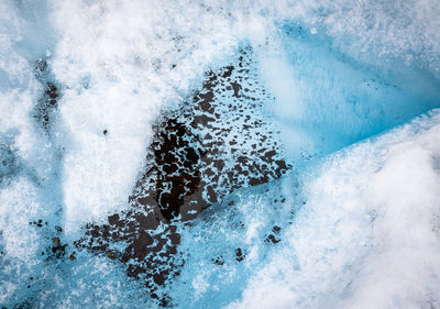 Full frame shot of frozen water