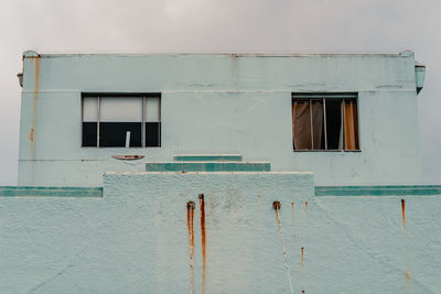 Closed door of building