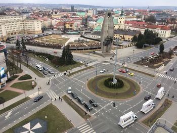 High angle view of a city