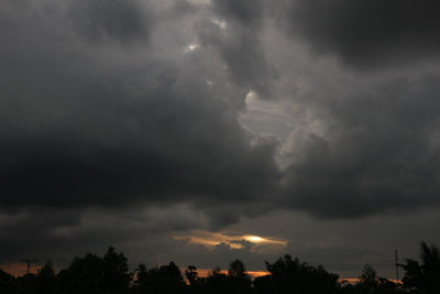 Low angle view of storm clouds in sky