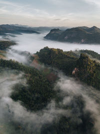 Scenic view of land against sky