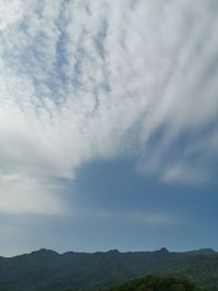 Low angle view of mountain against sky