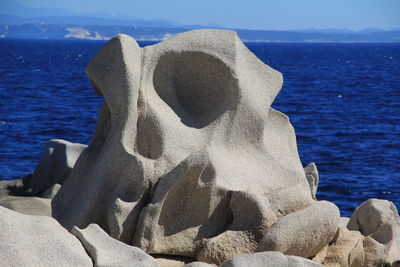 Close-up of rocks on shore